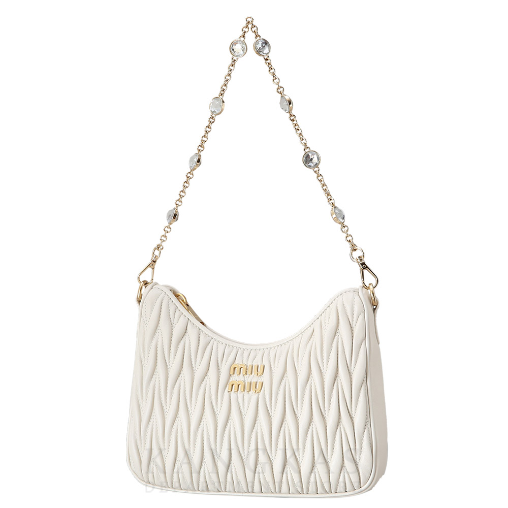 MIU MIU(USED)미우미우 5BH211 마틀라세 펄 숄더백